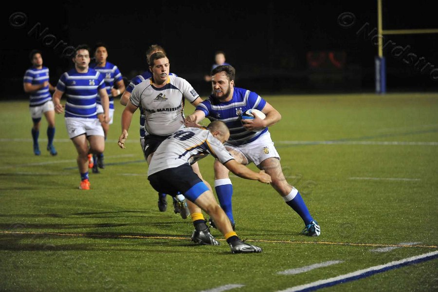 Wheaton Men\'s Rugby vs Mass Maritime.  Photo by Keith Nordstrom